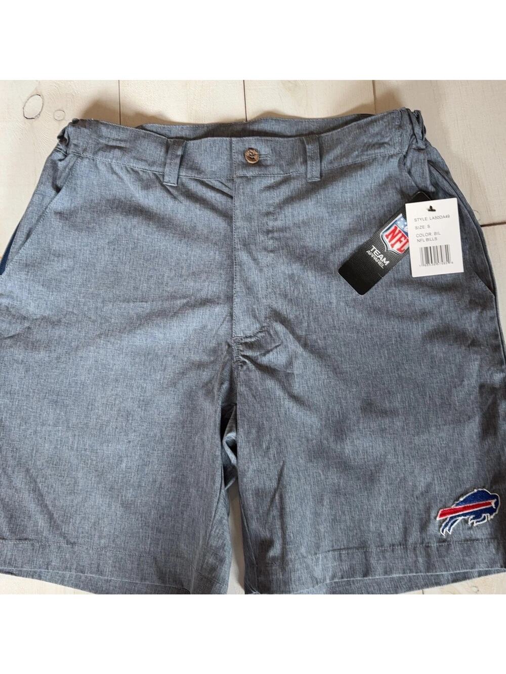 Buffalo Bills Shorts Mens Small Gray NFL Football Team Apparel Performance NWT